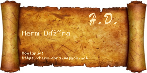 Herm Dóra névjegykártya